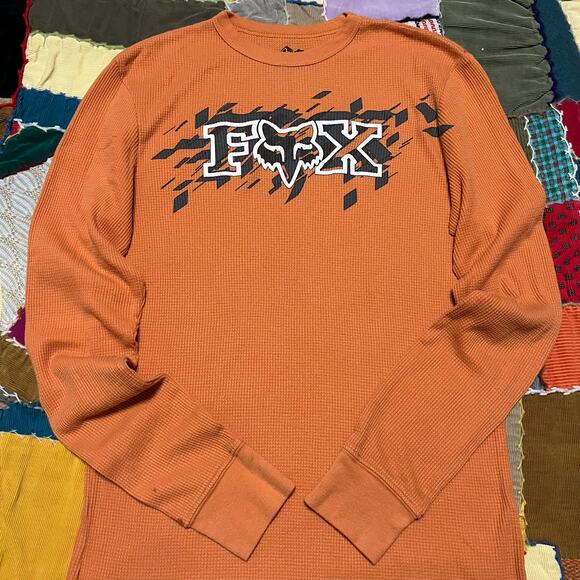 Fox Racing Y2K Orange Thermal Long Sleeve Medium - Picture 1 of 6